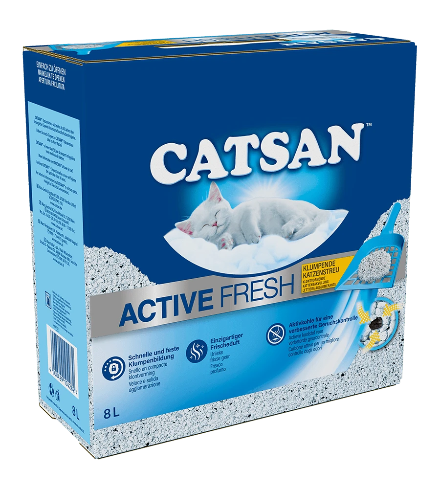 CATSAN ACTIVE FRESH - Lettiera per Gatti, 8 Litri - Agglomerante CATSAN ACTIVE FRESH - Lettiera per Gatti, 8 Litri - Agglomerante